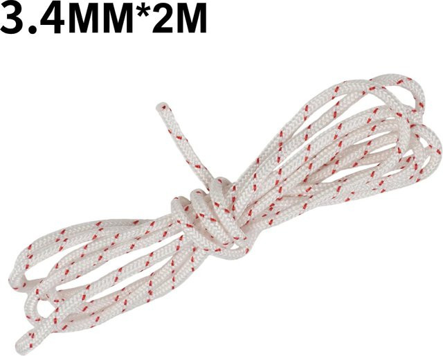 VIBRATITE Ersatz-Seilzugstarter aus Nylon in Weiß, Motorstartseil für Rasenmäher, Kettensägen und Laubbläser, Durchmesser: 3,4 mm, Länge: 2 m - Bild 1