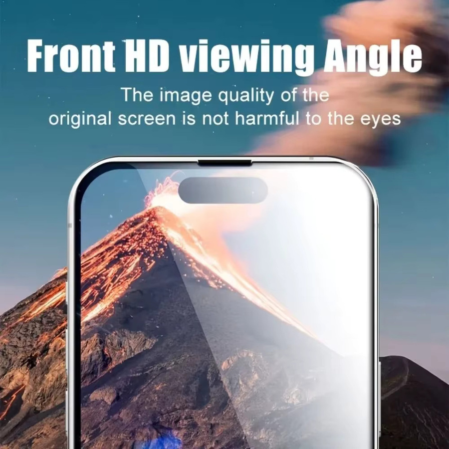 3er Set Sichtschutzfolie für iPhone 16 15 14 13 12 11 Pro Max und Air mit 3 Kameraobjektiv-Schutzfolien in Transparent - Bild 2