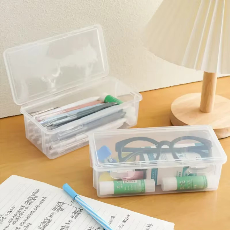 Transparentes Schreibwaren-Etui aus Kunststoff für Schule und Büro - Bild 2