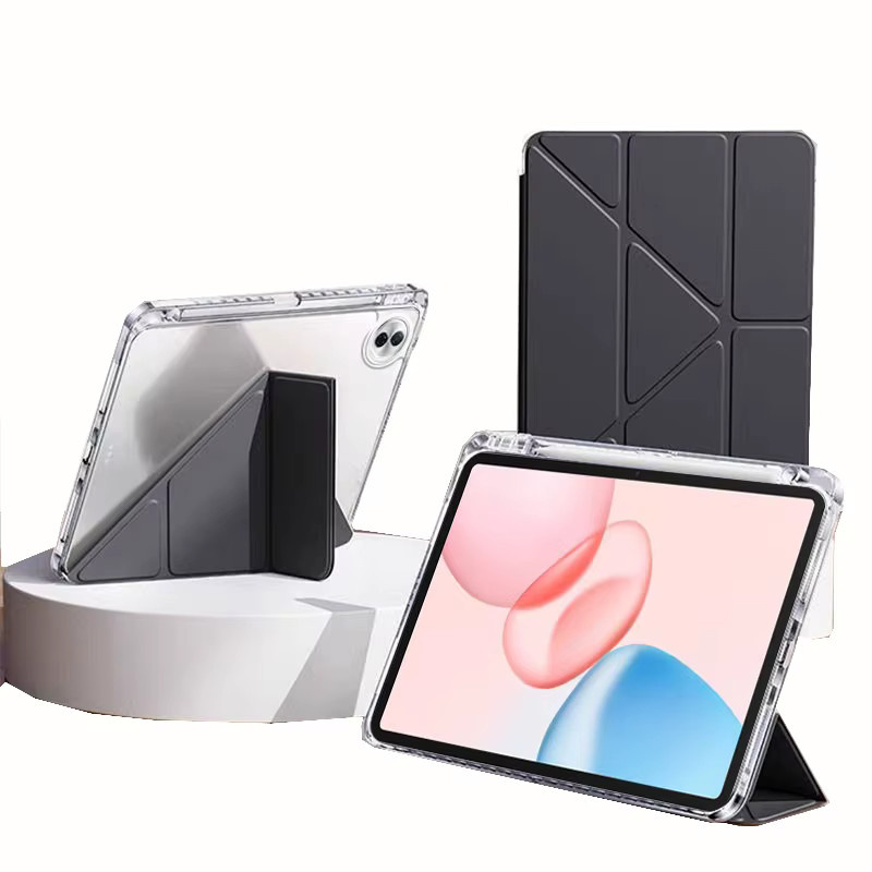 ZNOVAY Magnetische Smart Cover Hülle für Huawei Honor Pad 10 (2025) mit Stifthalter und Auto-Sleep-Funktion, 12,1 Zoll, Grau und Transparent - Bild 2