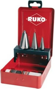 RUKO Blechschälbohrer-Satz HSS-Co 5 aus Edelstahl in Rot mit Industriekassette - Bild 1
