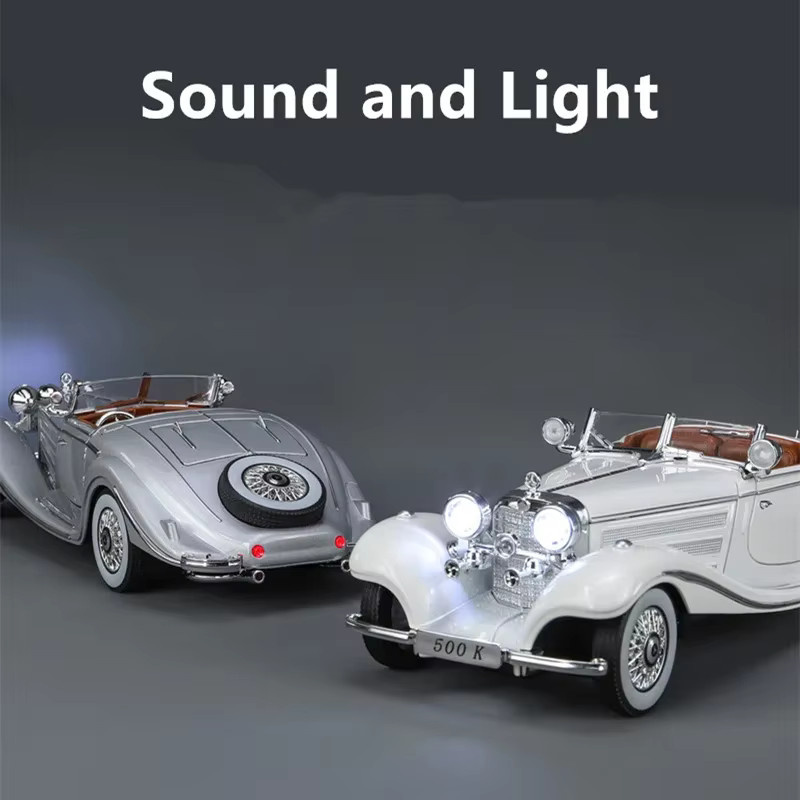 Maisto 1:24 1936 Benz 500K, Diecast Metall Auto Modell, mit Licht und Sound - Bild 2