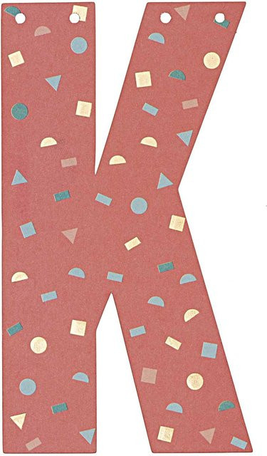 Rico Design Buchstabe K für Girlande aus Papier, Höhe: 14 cm - Bild 1
