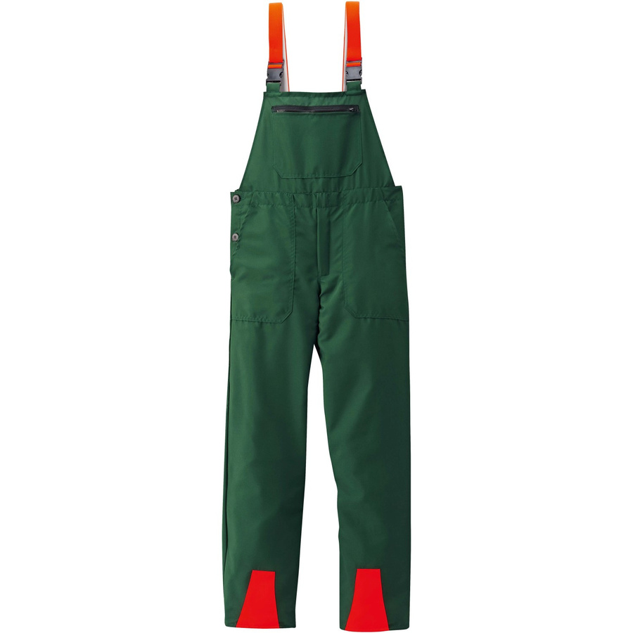 Schnittschutz-Latzhose Basic von Scheibler workwear in Grün-Orange, Größe 48 - Bild 2