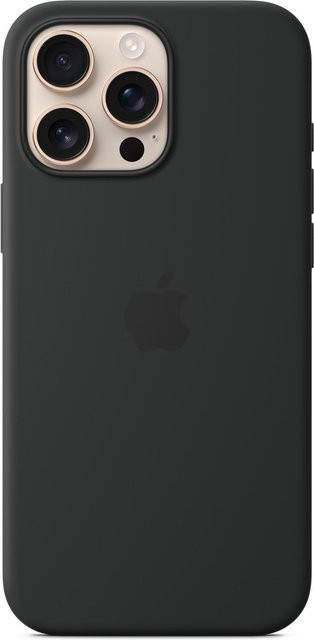 Apple iPhone 16 Pro Max Silikon Case mit MagSafe in Schwarz - Bild 1