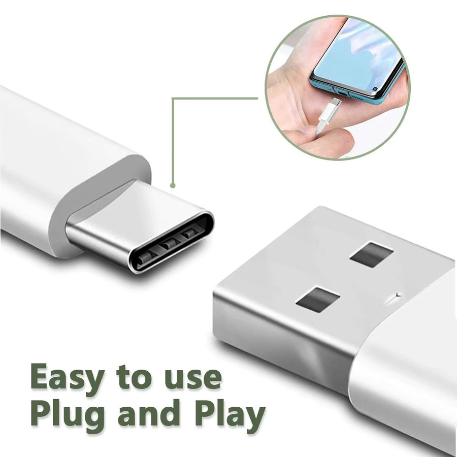 XCEOENM USB Typ C Schnellladegerät Datenkabel in Weiß für iPad Pro und Samsung Galaxy S21 Ultra S20 S10 Note 20 Tab S4 - Bild 2