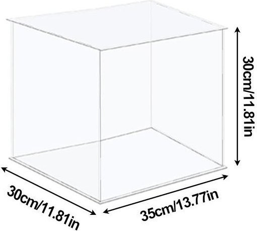 Whosee Transparente Acryl Vitrine mit Deckel als Staubdichter Box Organizer Aufbewahrungsbox B/T/H: 35 x 30 x 30 cm - Bild 1
