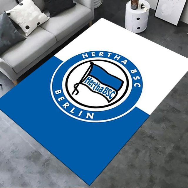 Hertha BSC Teppich On My Love Home in Blau, rutschfest und waschbar, B/T: 90 x 60 cm - Bild 1