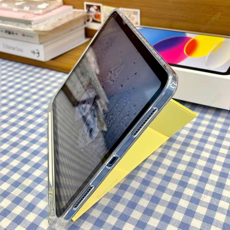 Ronnagar Faltbare iPad Hülle mit Stifthalter in Rot für iPad Pro und iPad Air Modelle - Bild 3