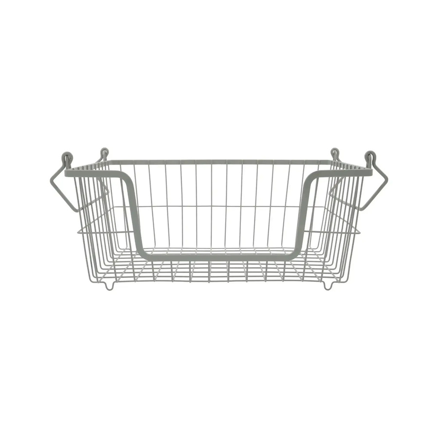 House Doctor Drahtkorb Nico aus Metall in Grau, B/T/H: 35 x 15 x 27 cm - Bild 1