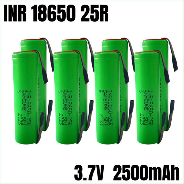 Aimjin INR18650 25R Akku 2500mAh 3,7 V wiederaufladbare Lithium-Ionen-Batterie mit Lötstiften in Grün - Bild 1