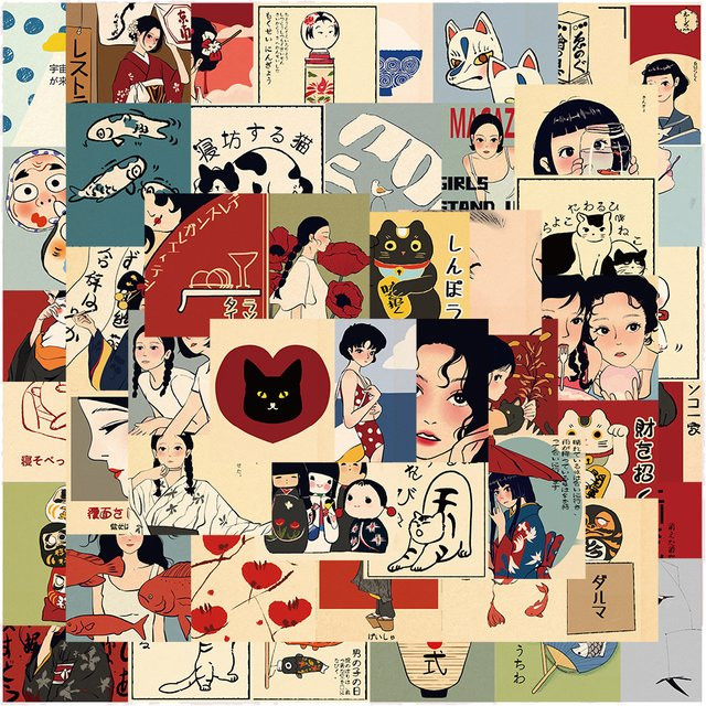 Charile Vintage klassische japanische Anime Aufkleber, multicolour, paper - Bild 1