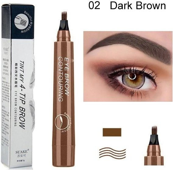 XYZE Augenbrauenstift, dunkelbraun, 2 Stück - Bild 1