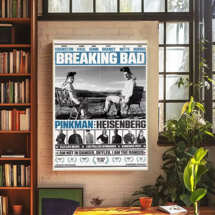Retro Filmplakat Wandaufkleber Breaking America Klassische Kunst als wasserfester Papieraufkleber in Mehrfarbig - Bild 5