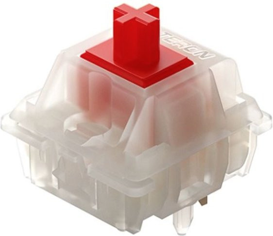 Gateron Milky Yellow Pro Red Linear Switches für mechanische Tastaturen, 5-polig, vorgeschmiert (Lubed) - Bild 1