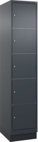 C+P Schließfachschrank Classic PLUS mit Sockel und 1 Abteil in Anthrazitgrau, H x B x T: 195 x 40 x 50 cm - Bild 1