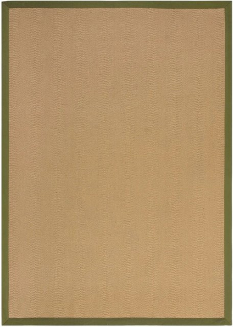 Flair Rugs Kurzflorteppich Kira in Beige-Grün mit Jute-Anteil und Herringbone-Muster, B/T: 120 x 170 cm - Bild 1