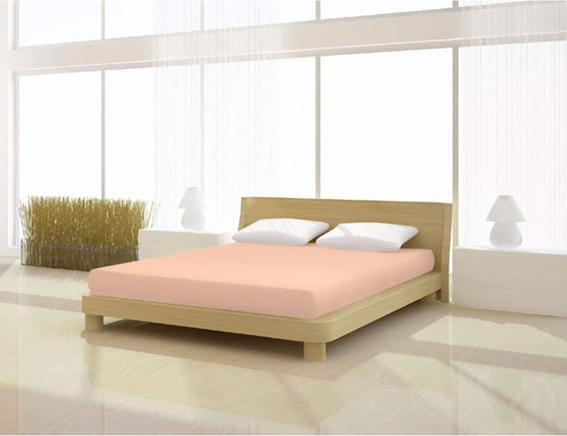 Mr. Sandman Spannbetttuch de luxe aus Elastan in Pink, B/T: 180 x 200 cm, H: 220 cm - Bild 1
