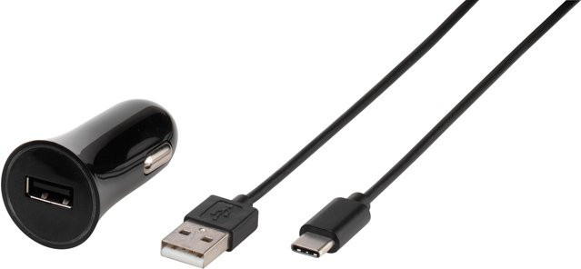 Vivanco Kfz Schnellladegerät Set Schwarz mit USB Type-C Kabel 15W - Bild 1
