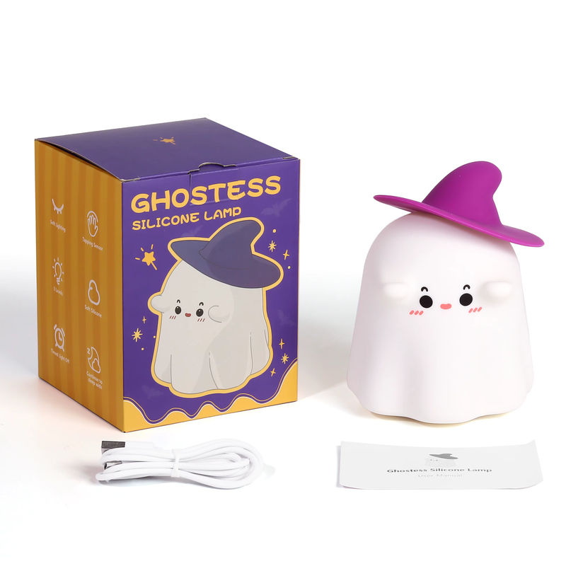GGBEE Halloween LED Nachtlicht aus Silikon in Weiß mit warmweißem Licht für Kinder und Schlafzimmer - Bild 4