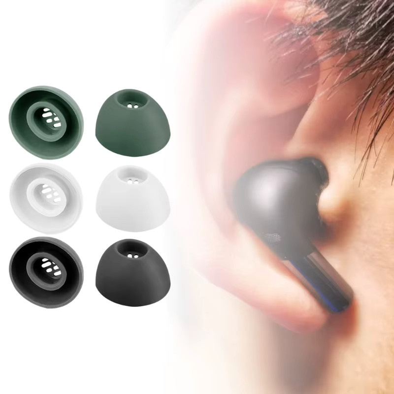 3 Paar Silikon Ohrstöpsel für OnePlus Buds Pro 2 in Weiß, Ersatz-In-Ear-Aufsätze in Klein, Mittel und Groß - Bild 3