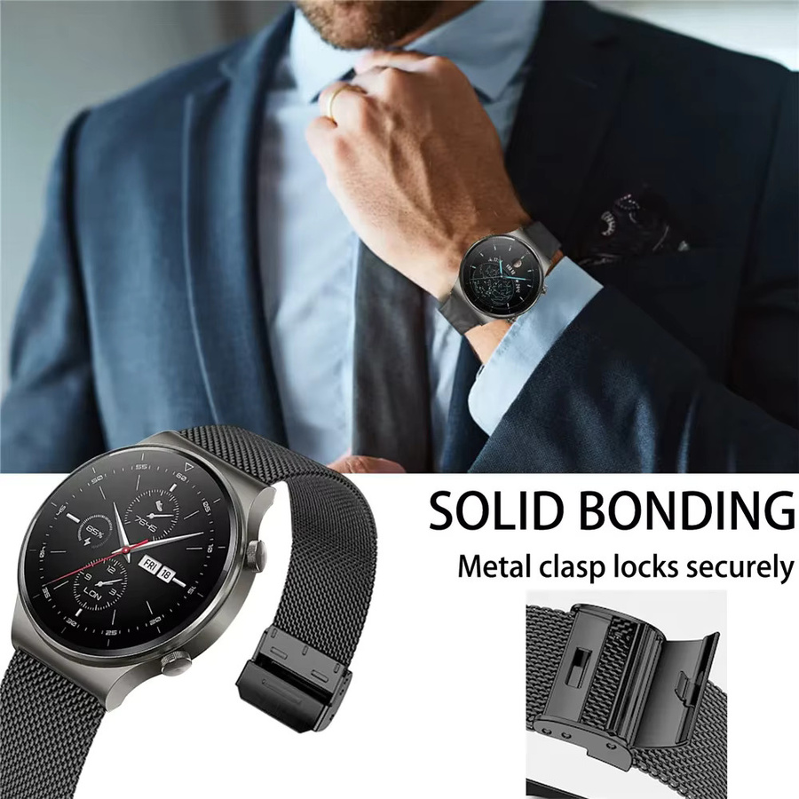 DAINU Metallarmband aus atmungsaktivem Edelstahl für Xplora X6, X6 Pro, XPLORA XMOVE, Sloth Cloud H97 und Anio 5/Anio 6 in Schwarz - Bild 3