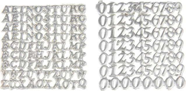 Meyco Wachsset Zahlen und Buchstaben in Silber für Geburtstag, Taufe oder Hochzeit - Bild 1