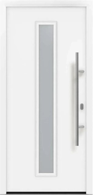 EcoStar Haustür Isopro IP 020S mit Glaseinsatz in Verkehrsweiß, B: 110 cm, H: 210 cm, DIN Rechts - Bild 1