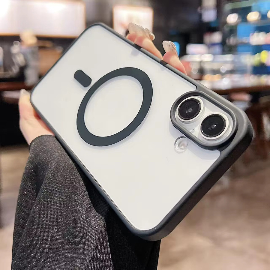 Stoßfeste Panzerhülle für Apple iPhone 11 bis 17 Pro Max und 16e/17e mit MagSafe und kabelloser Ladefunktion, transparent - Bild 2