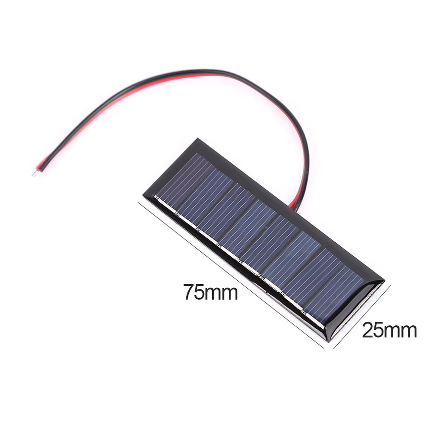 VODOOL Mini-Epoxy-Solarpanel Schwarz, 3x1 Zoll, 4V 50mA 0,2W mit 2 Drähten und 8 Solarzellen - Bild 6