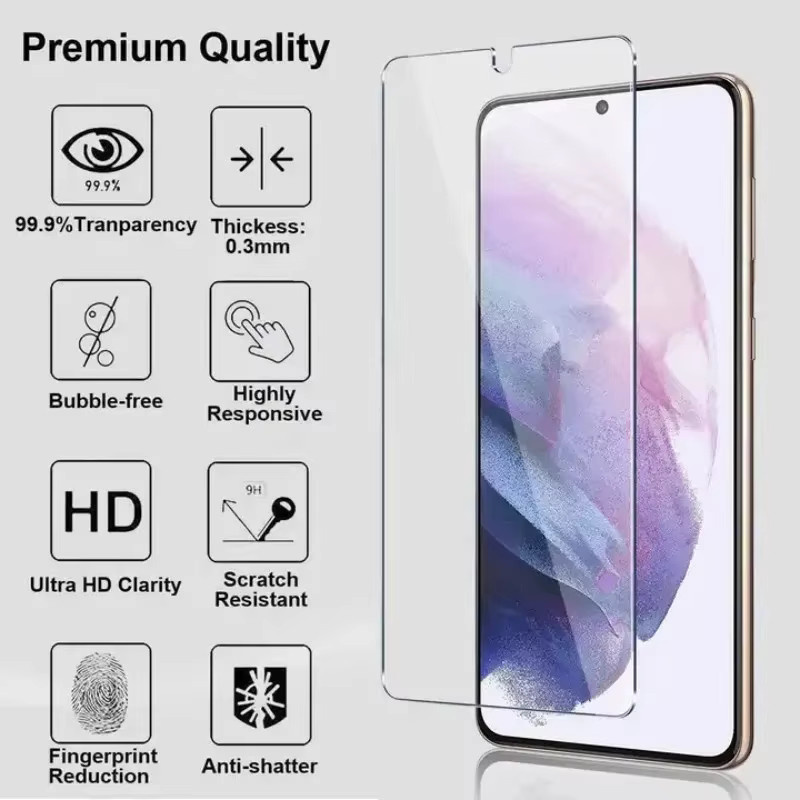 3-5 Stück gehärtetes Glas Displayschutzfolie für Samsung Galaxy A24 4G, A54, A34, A14, A04, M54, M34, M14, M04, A13, A23, A33, A53, A73 5G, transparent - Bild 2
