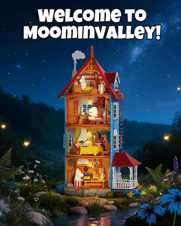 Robotime Moomin Moomin-Haus, 3D Holzpuzzle, ab 14 Jahren - Bild 3