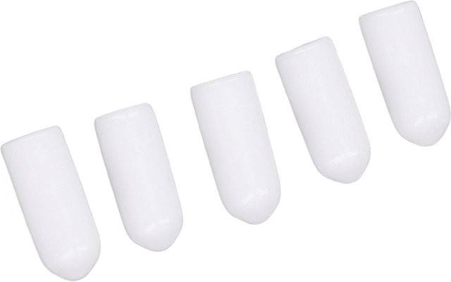 100 Stück Sicherheitskappen aus weißem PVC, schwer entflammbar und flexibel, Endkappen zum Schutz mit 4,5 mm Durchmesser - Bild 1