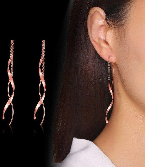 Vnox Ohrringe, Edelstahl, Gold, Damen - Bild 1
