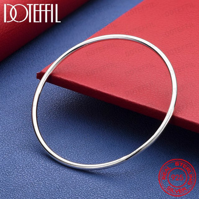 DOTEFFIL Armreif 925 Silber, 3 mm, Unisex - Bild 1