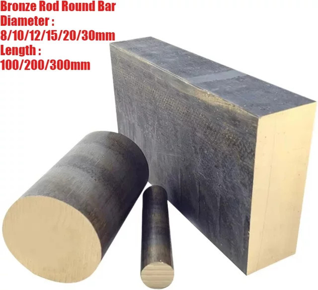 Bronzefarbene Stab-Hardware für Modellbau und Messergriffe, runde Stange für kreisförmige Drahtrohre in Gold und Braun, Durchmesser: 8 mm, 10 mm, 12 mm, 15 mm, 20 mm, 30 mm, Länge: 100–300 mm - Bild 1