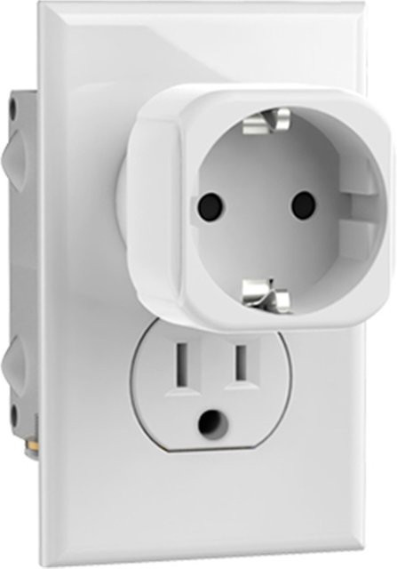 HITRENDS Reiseadapter Set 2 Stück EU zu US Stecker in Weiß für USA Kanada Japan und Thailand - Bild 1
