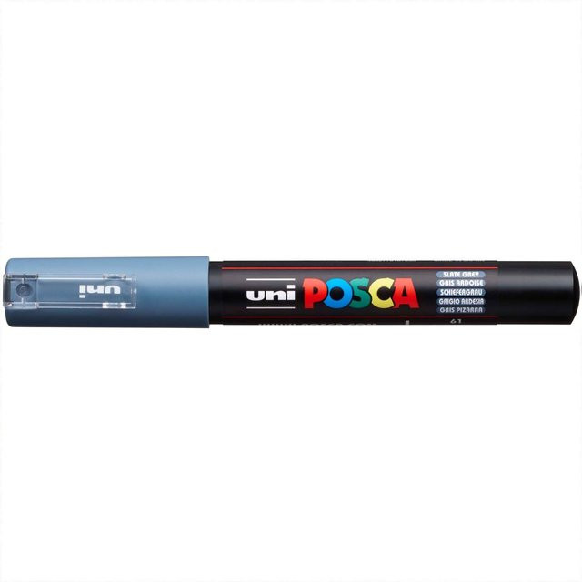 uni POSCA-Marker PC-1MC Permanentmarker mit feiner Spitze 0,7-1mm in Schiefergrau - Bild 1
