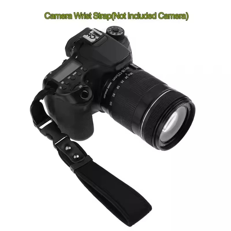 RG Kamera-Handschlaufe in Schwarz, leichter und schnell abnehmbarer Kamera-Handriemen für Canon, Nikon, Sony und Fujifilm DSLR-Kameras - Bild 2