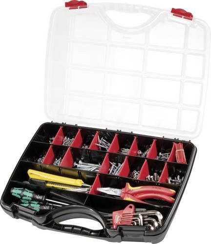 Parat PROFI-LINE Organize S Sortimentskoffer Schwarz mit 26 Fächern B: 39 cm, H: 29 cm, T: 6 cm - Bild 1
