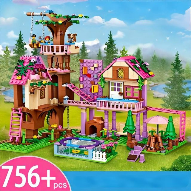Linyi toy Geheim Garten Baumhaus Bausteine Set, Fantasy, ab 6 Jahren - Bild 1