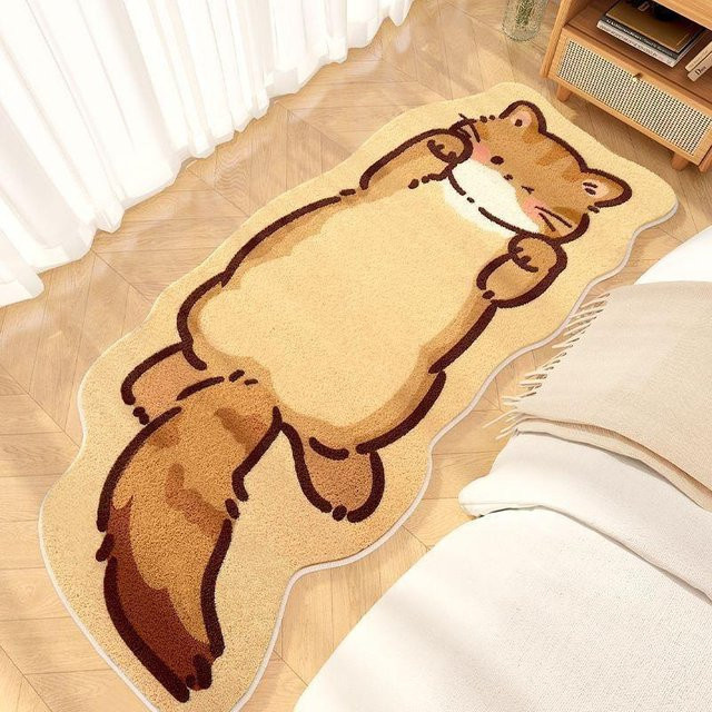 Rutschfester Plüschteppich in Katzenform von Yiran Furniture für Kinderzimmer und Wohnzimmer, B/T: 30 x 20 cm - Bild 1