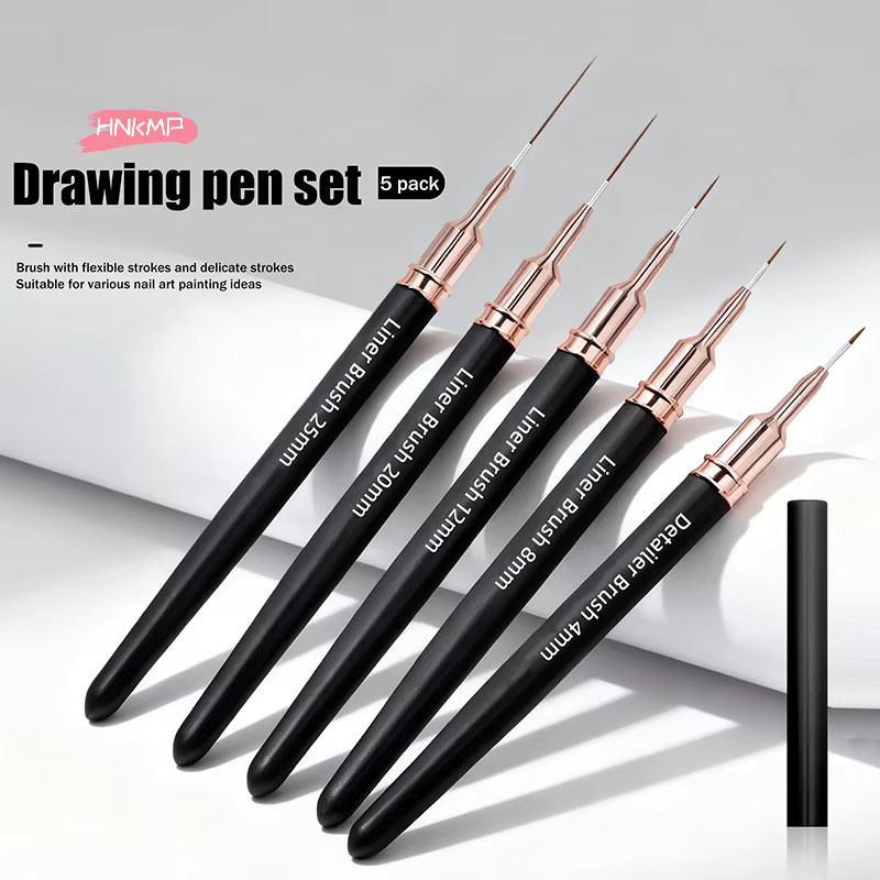 HNKMP Nail Art Liner-Pinsel-Set, 5-teilig, Unisex - Bild 2