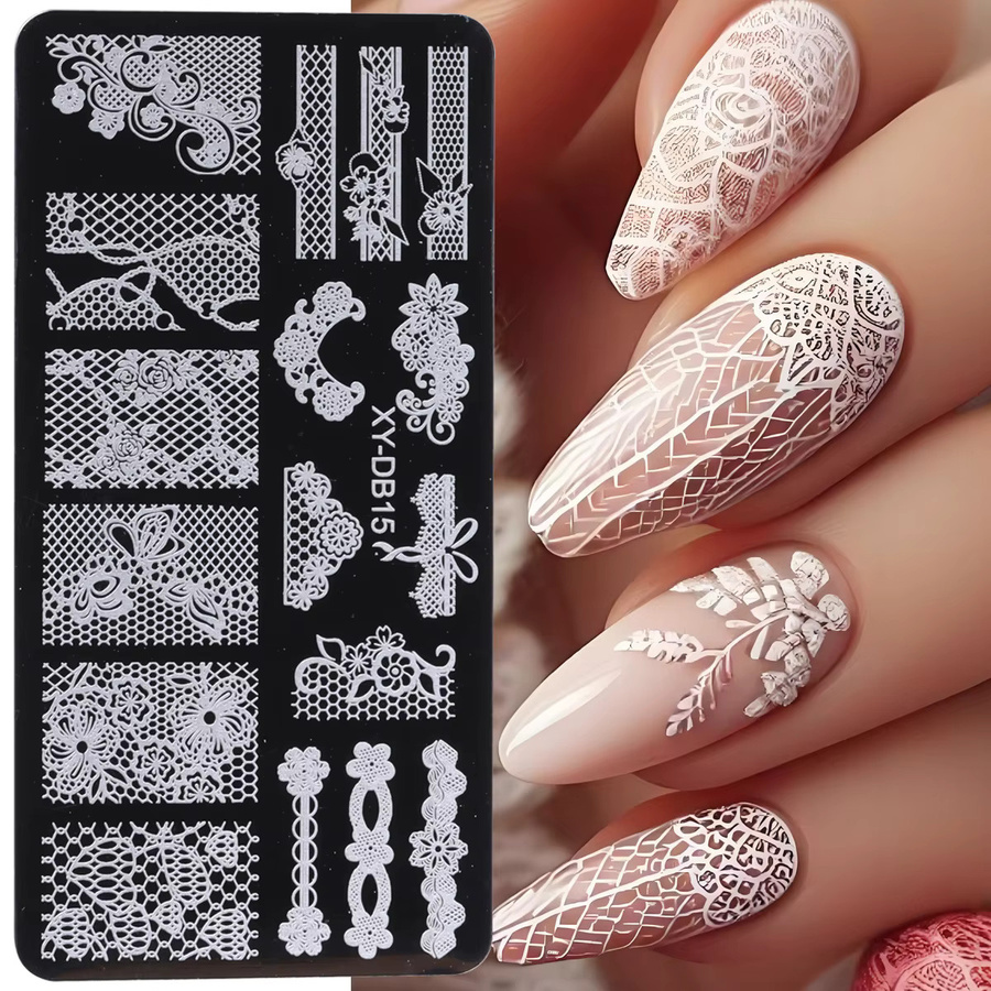 SWEET TREND Nail Art Schablone mit Stamper, Blumenrebe Design - Bild 3