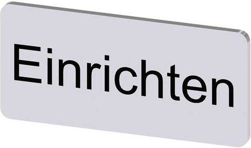 Siemens Bezeichnungsschild 3SU1900-0AC81-0AR0 in Silber und Weiß, 10 Stück - Bild 1