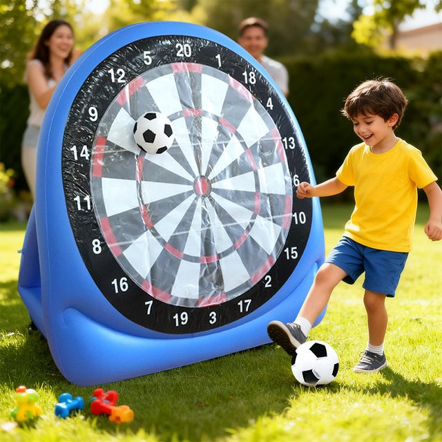 Wonflex Aufblasbare Fußball-Zielmatte, Schießübungsspielzeug, Blau - Bild 1