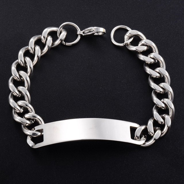 YULIN Armband Edelstahl, Schwarz, Unisex, 22cm - Bild 1