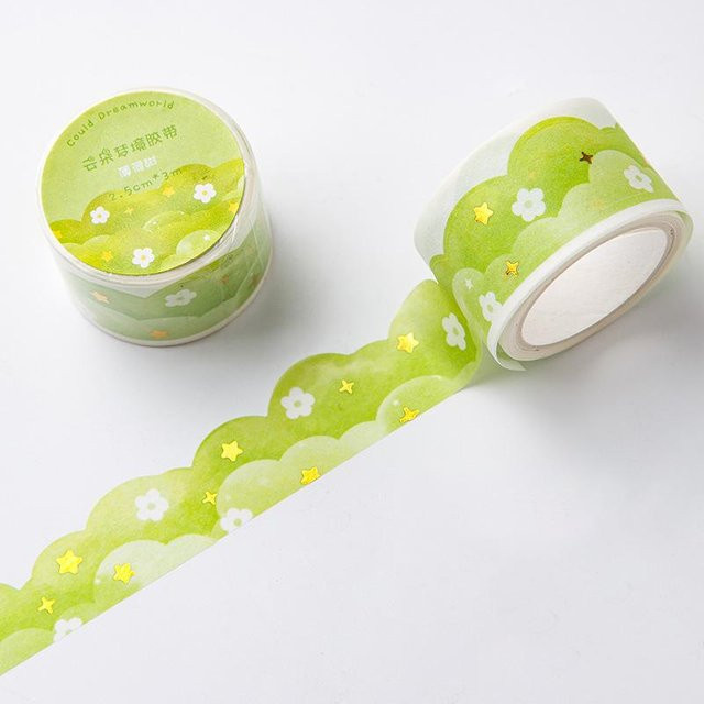 Mango Event Kawaii Wolken Washi Tapes in Multicolour und Grün für Scrapbooking und Journaling - Bild 1