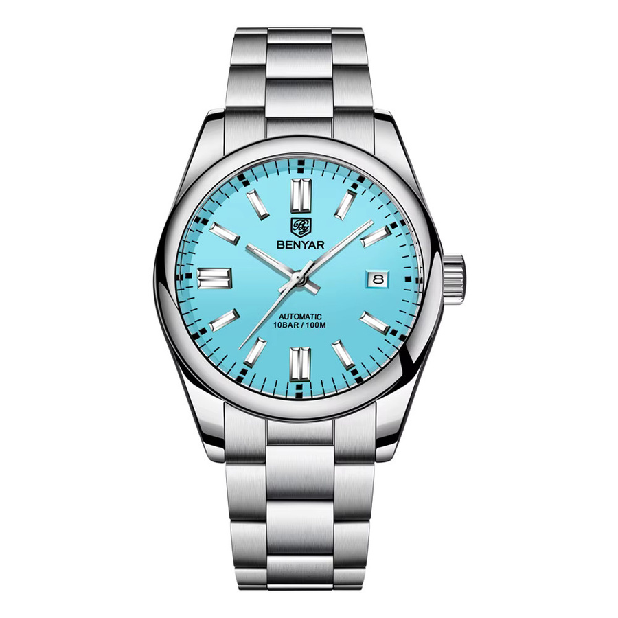 BENYAR Armbanduhr Automatik, Edelstahl, Blau, Herren - Bild 5