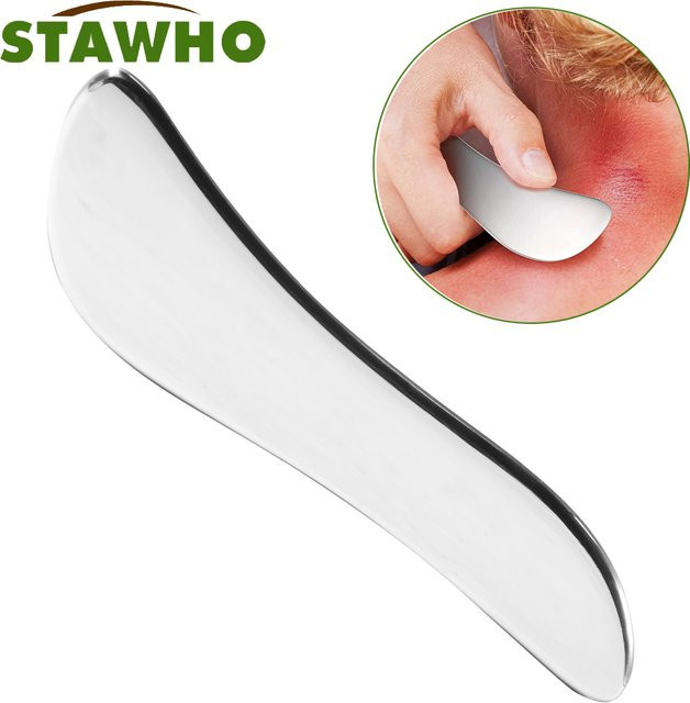 STAWHO Guasha-Massagegerät aus Edelstahl, Unisex - Bild 1